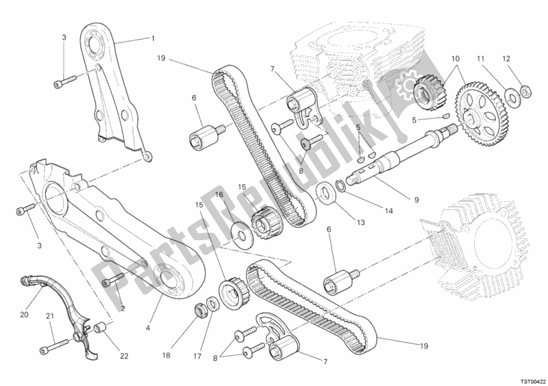 Toutes les pièces pour le Courroie De Distribution du Ducati Monster 795 ABS Corse Stripe CHN-Thailand 2014